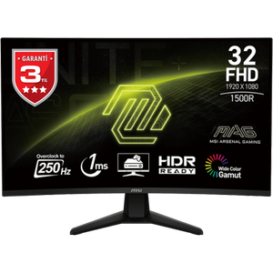 MSI MAG 32C6X 31.5 Curved VA FullHD 250hz 1ms  16:9  FreeSync Premium Gaming Monitor