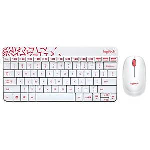 Logitech MK240 Klavye Set Beyaz/K�rm�z� 920-008214