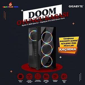 Doom Ryzen 5 3600 ��lemcili RTX3050 Ekran Kartl� Oyuncu Bilgisayar�
