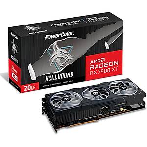 PowerColor HellHound  RX7900XT 20G-L/OC 20GB GDDR6 320Bit Gaming Ekran Kart�