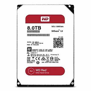 Western Digital Red 3,5 Sata III 6Gb/s 8TB 128MB 7/24 Nas WD80EFZX HDD & Harddisk