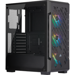 Corsair CC-9011173-WW Icue 220T RGB Airflow Temperli Cam Yan Panel Mid Tower Oyuncu Bilgisayar Kasas� Siyah