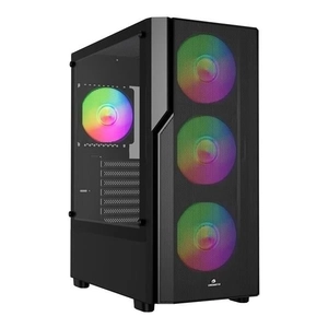 GameBooster Crux E650B 650W 80+ USB 3.0 Mesh 4*Rainbow Fanl� Mid-T E-ATX Gaming Siyah Kasa