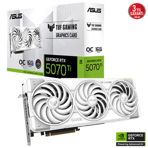 Asus TUF-RTX5070TI-O16G-WHITE-GAMING 16Gb 256Bit GDDR7 2xHDMI 3xDP Gaming Ekran Kart�