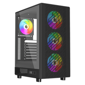 PowerBoost A600B 600W 80+ ATX USB 3.0 Rainbow Fanl� Mesh Siyah Gaming Kasa