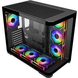 GameBooster GB-G2851BB ARGB 7 Fanl� Siyah ATX Oyuncu Kasas�