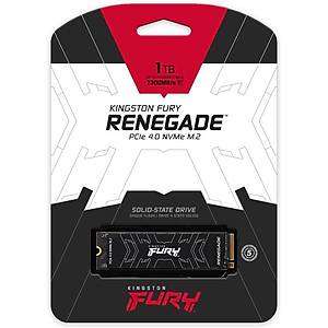 Kingston Fury Renegade 1TB SFYRS/1000G  6000/7300MB/s Gen 4 NVMe M.2 SSD