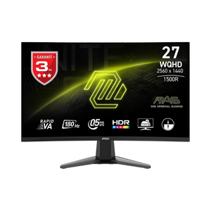 MSI 27 �n� MAG 27CQ6F 2560x1440 (QHD) 16:9 Curve 1500R Rapid VA 180Hz 1ms FreeSync Gaming Monitor