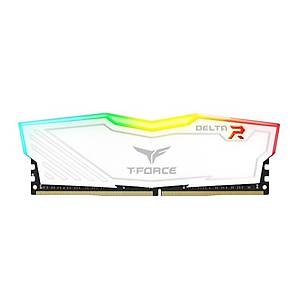 Team T-Force Delta RGB White 16GB (2x8GB) 3200MHz CL16 DDR4 Gaming Ram (TF4D416G3200HC16FDC01)