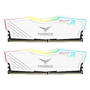 Team T-Force Delta RGB White 32GB (2x16GB) 3200MHz CL16 DDR4 Gaming Ram (TF4D432G3200HC16FDC01)