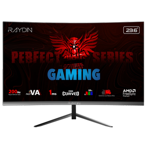 Rayd�n MM24RFA-200HZ 23.6 in� 1ms 200Hz Full HD Hoparl�r  R1650 Curved Frameless FreeSync Gaming Monit�r