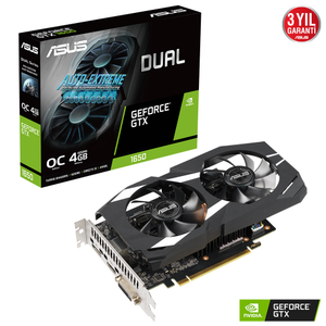 Asus GTX 1650 DUAL-GTX1650-O4GD6-P-EVO 128 Bit GDDR6 4 GB Ekran Kart�