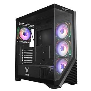 VENTO FSP VG4202FLA 1000W Gen5  80+ Gold 4x120mm RGB Fan Temperli Cam USB 3.0 Mesh ATX Gaming Kasa