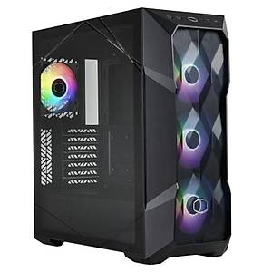 CM MasterBox TD500 V2 Siyah ARGB 4x120mm Fanl�, Tempered Glass Kristal Mesh �n panelli MidTower Kasa