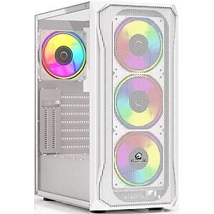 Gamebooster GB-T005MW RGB Fanl� Beyaz ATX Oyuncu Kasas�