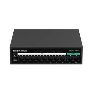 RUIJIE REYEE RG-ES110FG-P 10 Port 8 Port MegaBit  Poe 110W 2 Port Gigabit Uplink Switch