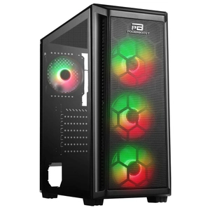 PowerBoost PB-T001BB 750w 80+ Bronze Full Siyah Mesh Panel RGB fan kasa