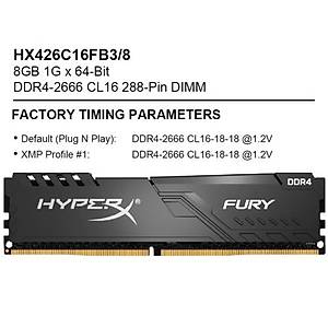 Kingston-HyperX 8GB 2666MHz CL16 D4 HX426C16FB3/8