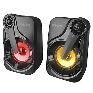 Mikado MD-X27 2.0 Multimedia 3W-2 Siyah 5V USB LED I��kl� Speaker Hoparl�r