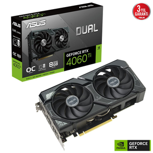 Asus DUAL-RTX4060TI-O8G-SSD 8Gb 128Bit GDDR6 1xHDMI 3xDP SSD Yuval� Ekran Kart�