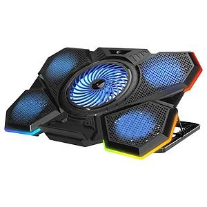 Addison Rampage AD-RC13 BELLATRIX Siyah 5 Fan 2 USB RGB I��kl� 15-17 Notebook So�utucu Stand