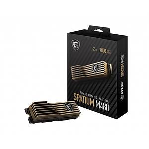 MSI SSD SPATIUM M480 PCIe 4.0 NVMe M.2 2TB Heatsink R:7000 W:6800