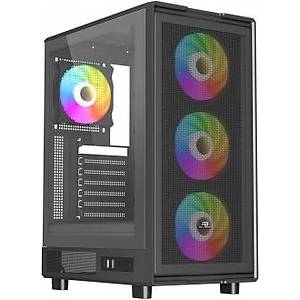 PowerBoost A601B 600W 80+ ATX USB 3.0 Rainbow Fanl� Mesh Gaming Siyah Kasa