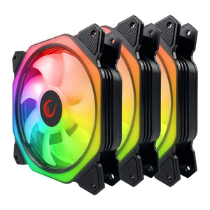 Rampage COOLWIND F1, 38CFM, 1200RPM, 3x12cm ARGB Fan Kontrolc� Hub + Kumandal� 6Pin Siyah Kasa Fan Kiti