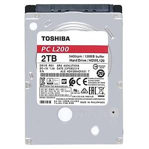 Toshiba L200 HDWL120UZSVA 2.5 in� 2TB 128MB 5400rpm Notebook Harddisk