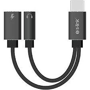 S-link SL-TA45M Gri Metal TypeC to 3.5 jack+TypeC �evirici