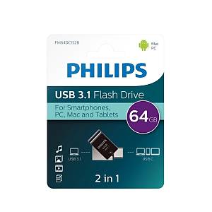 Philips 64GB FM64DC152B/00 USB3.1 Type-C 100/150 MB/S Flash Bellek