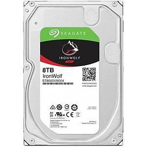 Seagate Ironwolf 3.5 8TB Sata 3.0 256MB 210MB/S RV Sens�r 7200RPM 180TB/Yil Isy�k� 7/24 Nas Disk ST8000VN0022 HDD & Harddisk