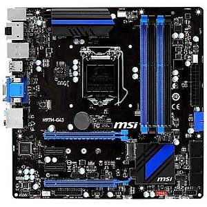 Msi H97M-G43 DDR3 mATX VGA HDMI DVI DP GLan Sata3 USB3.0 Anakart