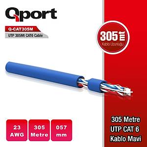 Qport Q-CAT6M UTP 305 m CAT6 Network Kablosu