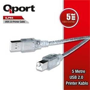 Qport Q-PR5 5m USB 2.0 Yaz�c� Kablosu