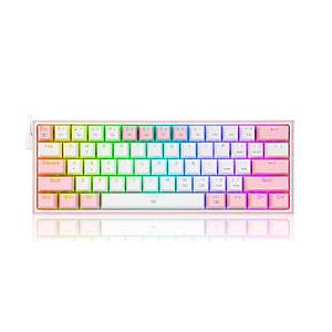 Redragon K617-RGB Fizz %60 Q T�rk�e Kablolu Beyaz Pembe Mekanik Klavye