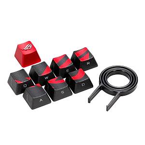 Asus Rog Gaming Keycap Set FPS/Moba Tu�lar� Rog Metal Tu� Ba�l��� Cherry Mx Mekanik Klavye Uyumu ve Tu� Ba�l��� ��karma Arac� Gaming Klavye