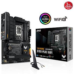 Asus TUF Gaming B760-Plus Wifi DDR5 7200MHz(OC) HDMI DP ATX 1700P Anakart