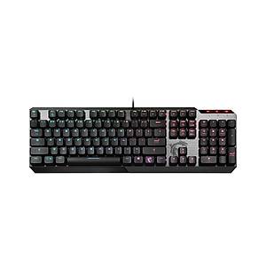 Msi GG Vigor GK50 Low Profile TR D���k Profil Ger�ek Mekanik Kailh Switch Per Key RGB F�r�alanm�� Metal Tu� Y�zeyi T�rk�e Q