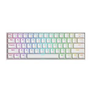Redragon K530W PRO Draconic 60% TKL Kompakt Kablosuz Bluetooth 2.4G T�rk�e Q Brown Switch Beyaz Mekanik Oyuncu Klavyesi