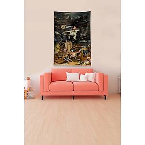 Multirenk Sava��n Sanat� Leke Tutmaz Kadife Kuma� Duvar �rt�s� Duvar Hal�s� Tapestry