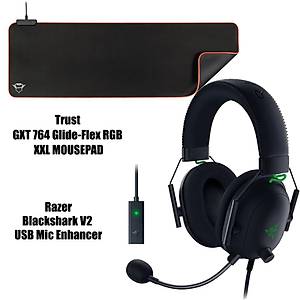 Razer BlackShark v2 USB Enhancer  (RGB XXL Gaming Mousepad Hediye)