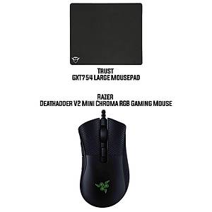 Razer Deathadder V2 Mini Chroma RGB Gaming Mouse +  Trust GXT754 Large Mousepad