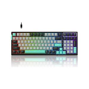 MageGee SKY98 99Tu� Blue Whale Switch Gasket Rgb Hot-Swap Kablolu Mekanik Oyuncu Klavyesi