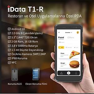 Idata T1-R Android Ekran 2 GB Ram 16 GB ROM Restoran EL Terminali