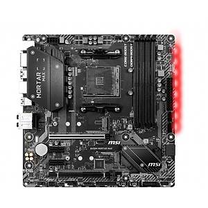 Msi B450M Mortar Max AM4 DDR4 3466 (OC) HDMI DP 2x M.2 USB3.2 mATX Anakart