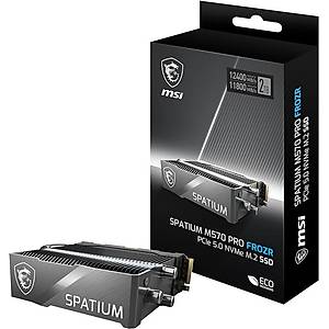 MSI Spatium M570 Pro PCIe 5.0 NVMe M.2 2TB  12.400/11.800 MB/s Frozr SSD