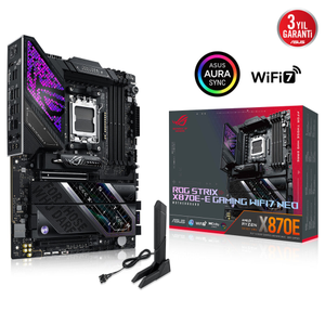 Asus ROG Strix X870E-E Gaming WIFI7 Neo AMD AM5 DDR5 Type-C PCIe 5.0 2xWi-Fi 7 Bluetooth v5.4 ATX Anakart