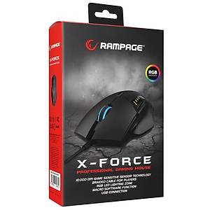 Rampage SMX-R83 X-FORCE Usb Siyah 10000 dpi RGB Ayd�nlatmal� Gaming Oyuncu Mouse