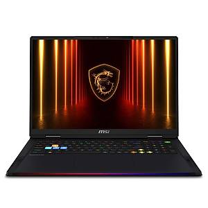 MSI Raider 18 HX AI A2XWIG-218TR Ultra 9 285HX 64GB DDR5 4TB SSD 16GB RTX5080 GDDR7 18in� UHD 120Hz Windows 11 Home Gaming Laptop